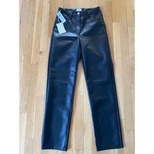 NWT Aritzia Wilfred Melina High Rise Vegan Leather Pants